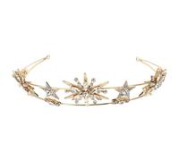 COLLBATH Girl Star Crown Wedding Bride Tiara Shiny Headwear Accessory for Wedding Dresses Princess Bride Fascinators