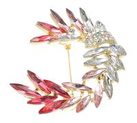 COLLBATH Glass Crystal Wheat Ear Brooch Elegant Costume Jewelry Pin for Women Business Suits Special Events Dazzling Lapel Accessory with Symbolic Wheat Design