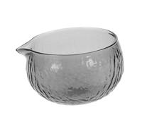 COLLBATH Glass Matcha Bowl Spout Japanese Tea Cup Hammered Chawan for Tea Ceremony Serving