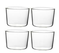COLLBATH Glass Pudding Cups Dessert Cups Heat Resistant 4Pcs 200 ML Mousse Bowls Small Serving Bowls Drinking Glasses Candle Holders for Water Beverages Cocktails Party Appetizers