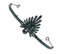 COLLBATH Goth Skull Crown Tiara Metal Rhinestone Witch Headband Lightweight Comfortable Fit Festival Party Accessory for Women Halloween Prom Glamorous Headdress