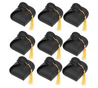 COLLBATH Graduation Candy Boxes Set 50pcs Decorative Tassel Doctoral Hat Box for Party Favors