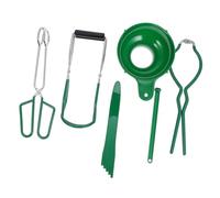 COLLBATH Green Canning Kit Jar Lifting Tool with Grip Canning Tongs for Jam Making and Jar Transfer Safe Kitchen Supplies