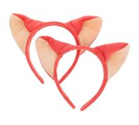 COLLBATH Hair Accessories Comfortable to Wear Foxes Ears Headband 2pcs for Girls Soft Fabric Material for Holidays and Role-playing Cosplay Parties