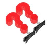 COLLBATH Hair Clips Endless Styling Possibilities for Girls Question Mark 10pcs Red Safe Design Metal and Felt Fabric Hair Accessories for Occasion or Party