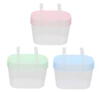 COLLBATH Hamster Box Observation Window 3pcs Small Rodent Carrier Lightweight Pet Carrying Bag for Travel Ideal for Outing Color