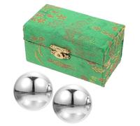 COLLBATH Hand Massage Balls Metal Training Set 45Mm Hollow Bell Version for Hand Exercise and Physiotherapy Use