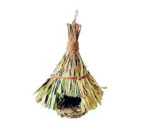 COLLBATH Handmade Bamboo Leaves Hanging Bird Nest Cozy Grass Weaving Birds House Pastoral Style Nest Unique Decor