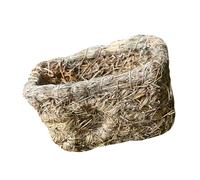COLLBATH Handmade Bed Wicker Nest Two Holes Outdoor Cat House Rabbit Guinea Pig Bed Sleeping House