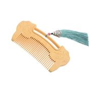 COLLBATH Handmade Fine Tooth Wooden Comb with Ruyi Lock Boxwood Material Scalp Massage Hair Comb for Women and Men Pocket Beard Grooming Tool Luxury