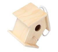 COLLBATH Handmade Mini Birdhouse Wooden Nest Toy Unfinished Diy Kit Boys and Girls Painting Craft Natural Wood Decor
