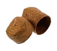 COLLBATH Handmade Mini Seagrass Basket Organizer Multi Functional Decorative Candy Gift Box for Indoor Outdoor Use