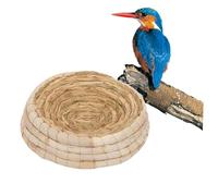COLLBATH Handwoven Corn Leaf Bird Nest Incubation Bed for Pigeon Dwarf Rabbit Bunny Dove Hamster Gerbil Chinchilla Guinea Pig Middle Natural Safe Breeding House