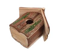 COLLBATH Hanging Bird House for Outside Wooden Cottage Birdhouse Optimal Airflow Hummingbird Nesting Box for Garden Decor Easy Installation for Balconies and Parks