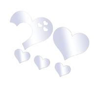 COLLBATH Heart-Shaped Mirror Wall Stickers Decorative Adhesive Decals for Bedroom Living Tiles Ceiling DIY Art Collage Home Wall Decorations