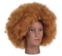 COLLBATH Heat Resistant Afro Curly Wig for Black Women Soft with Natural Volume Realistic Texture Party Accessory for Cosplay Halloween and Theme Events Khaki Color