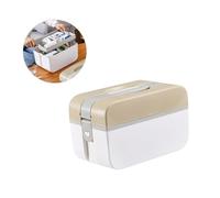 COLLBATH High-Capacity Brown Plastic Medicine Case for Emergency Lockable Organizer Box Lightweight Storage Container for Home Office Schools and Travel
