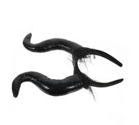 COLLBATH Horn Headband Devil Horns Witch Headband Hair Party Halloween Decor Fake Scary Realistic Cosplay Brown Costume Adult Ox Makefecent Turkey Black