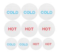 COLLBATH Hot and Cold Water Sticker Labels 10Pcs Acrylic Design for Bathroom Faucets in Hotels and Private Homes