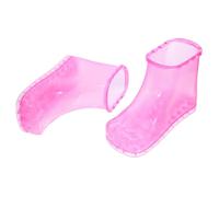 COLLBATH Household Foot Soak Shoes Rosy Small High Tube Foot Bath Shoes with Heat-Resistant Massage Function for Home Spa and Circulation