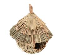 COLLBATH Hummingbird Bird House: Nature Grass Hanging Bird Hut For Garden Outdoor - Hand Woven Natural Grass Hut For Hummingbirds Finch Parrots