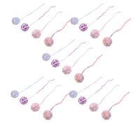 COLLBATH Interactive Cat Toy Balls Woolen Yarn Bells for Indoor Cats 20pcs Boredom Relief Teasing Chewing Kitten Play Supplies