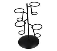 COLLBATH Iron Art Cone Rack Ice Cream Stand with Black Holder for Display and Storage Simple Polished Design Fits Cones Desserts and Decorations for Home Bakery and Shops