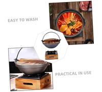 COLLBATH Japanese Cast Iron Sukiyaki Pot with Aluminum Stove High Temperature Resistant Hot Pot for Family Sukiyaki and Oden Cooking Easy Clean Non Rust Surface with Heat Insulation