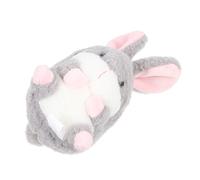 COLLBATH Key Chain Animal Rabbit Keychain Cute Stationary Dog Plush Car Key Pendant Plush Bag Cartoon Key Rings Pendant Valentines Stuffed Rat Plush Bear Tiger Light Grey Pp Cotton