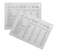 COLLBATH Kitchen Conversion White 2pcs Stainless Steel with Smooth Edge and No Burr Refrigerator Chart for Baking Measurement and Convenient Use