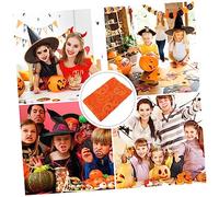 COLLBATH Knitting Lace Rectangular Halloween Table Runner with Elegant Pumpkin Patterns Decorative Tablecloth for Spooky Dinner Parties Family Meals and Festive