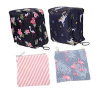 COLLBATH Large Capacity Sanitary Napkin Storage Bag 4Pcs Set Portable Tampon Pouches Zipper for Students and Travel Women Period Essentials Organizer Random Style