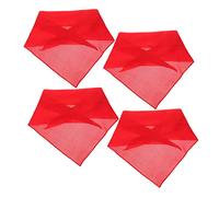 COLLBATH Large Dog Bandana 4pcs Washable Cooling Scarf for Dogs Pet Accessories Solid Triangle Scarf Decor Photo Prop