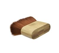 COLLBATH Large Wooden Base Barber Neck Brush with Soft Nylon Bristles for Hair Salon Hair Cutting Kit for Dusting Ears and Neckline Skid Handle for Professional and Home Use