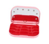 COLLBATH LED False Eyelash Storage Box Lightweight Plastic Lash Organizer with Mirror and Sufficient Storage Space for Personal Use and Friends Gathering Random Color
