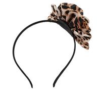COLLBATH Leopard Print Headband Large Floral Detail, Feline Pattern Hair Accessory for Women and Girls, Lightweight Leopard Spot Turban Headwrap Suitable for Casual and Party Wear