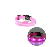 COLLBATH Lighted Collar Round Neck Collars Adjustable Length Pet Collar Circular Pendant Pet Collar Dog Collar Evening Hike Pet Collar Pet Collar Cone Collar Collars Luminous Collars Pink