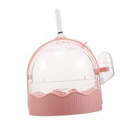 COLLBATH Lightweight Portable Bird Travel Cage with Breathable Design for Small Parrots and Parakeets Spacious Outdoor Carrier for Comfortable Bird Transport Stylish Pink Parrot Box