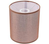 COLLBATH Linen Lampshade for Desk and Table Lamps, Round 18-20cm Diameter, Coffee Brown Fabric Lamp Cover, Replacement Lampshade for Standard Indoor Lighting
