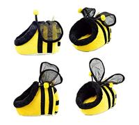 COLLBATH Little Pet Nest Guinea Pig Hideaway Soft Bed House for Hamster Rat Cage Bed Bee Design Cushion Pad Bee