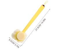 COLLBATH Long Handle Shower Brush for Bathing Soft Bristle Back Scrubber for Gentle Exfoliation Skin Massage and Circulation Improvement Body Scrubber for Daily Use Yellow