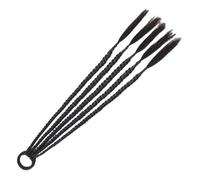 COLLBATH Long Synthetic Braided Ponytail Extension with Elastic Hair Tie Natural Black Fishbone Braid for Thin Thick Long Short Hair for Stylish Looks