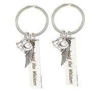 COLLBATH Lost Cat Keychain Pet Memorial Present 2pcs Cat Lover Decorative Keyrings Pet Pendant