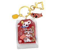 COLLBATH Lovely Ox Year Keychain Pendant Durable Alloy Hanging Ornament for Fortune Health Love Friends Family Festive Bag Accessory