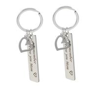 COLLBATH Meaningful Mother's Day Present Stainless Steel Keychain 'Remember i Love You Dad ' and Elegant Design