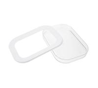 COLLBATH Meat Container for Refrigerator with Lid, Airtight Stackable Food Storage Box 22.5x16x3.8cm, Bacon and Cold Cuts Keeper, Household Meat Saver Suitable for Fridge and Freezer