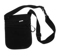 COLLBATH Medical Worker Waist Pouch with Multiple Pockets Storage Bag with Zipper for Nursing Tools Versatile Shoulder Belt Bag for Healthcare Professionals Portable Black Organizer