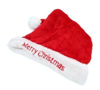 COLLBATH Merry Christmas Plush Santa Hat for Adults and Boys and Girls Thickened Red Holiday Headwear for Festive Parties Fun Christmas Costume Accessory to Spread Joy and Warmth