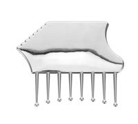 COLLBATH Metal Gua Sha Facial Tool Zinc Alloy Scraping Instrument for Head Scalp Neck Arms Legs Massage Ergonomic Curved Design Portable Skin Care Tool