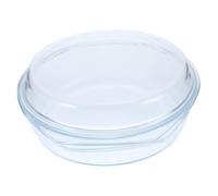 COLLBATH Microwave Safe Glass Casserole with Lid Clear Oven Dishwasher Safe Glass Bowl for Slow Cooking Food Storage and Serving Multipurpose Kitchen Bakeware